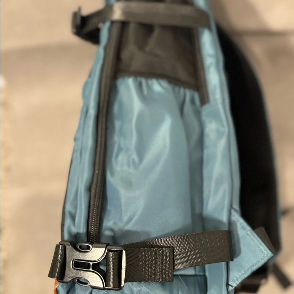 Convertible Travel Backpack w/ USB Charging Port – Teal & Black Laptop Backpack